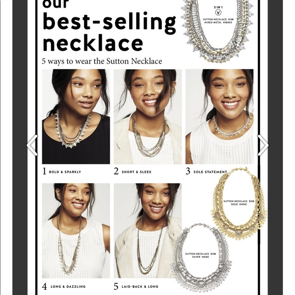 Stella and Dot Sutton Necklace Gold - Picture 2 of 2